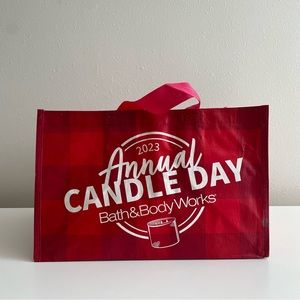 BBW Bath and Body Works 2023 Annual Candle Day reusable tote bag